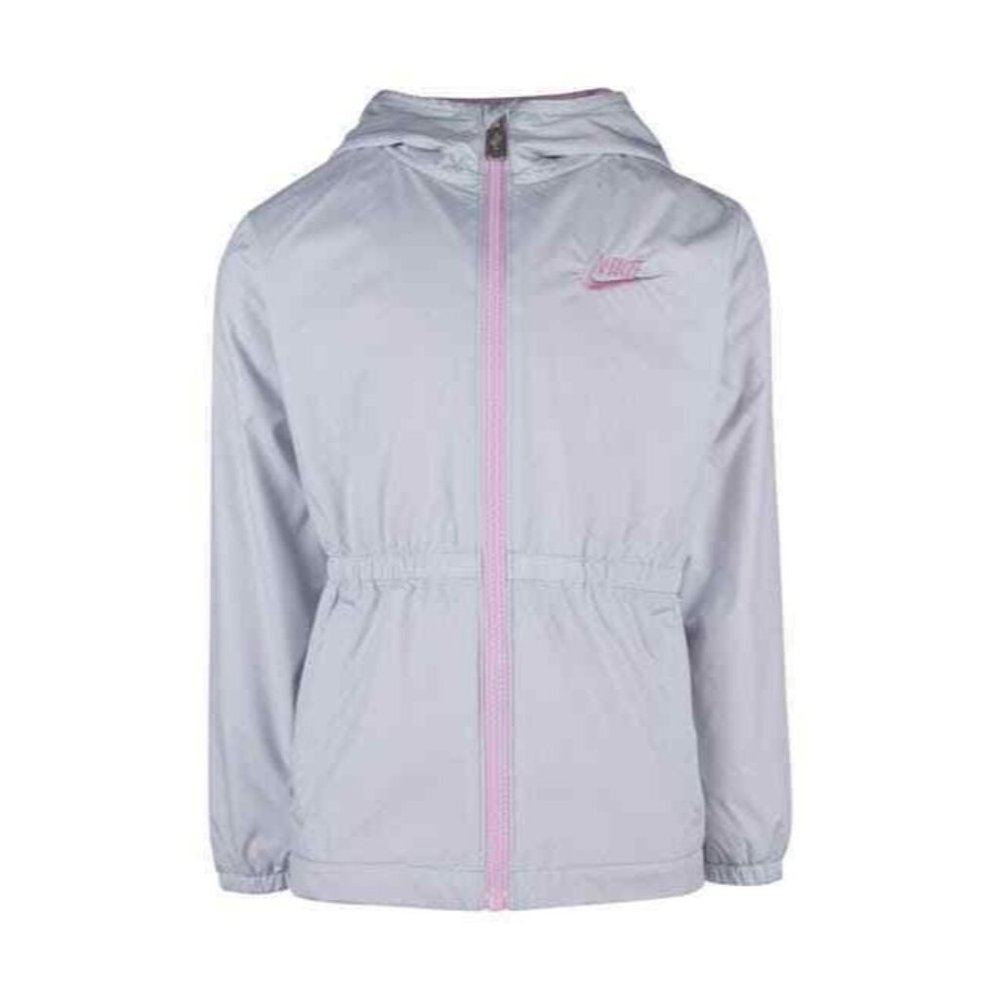Nike Girls Baby Toddler Infant Anorak Jacket 24M 2 Yrs Gray Pink NEW NWT